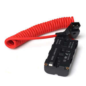 D-tap to F550 batteria fittizia <span class=keywords><strong>2</strong></span> cavo di alimentazione in Nylon a spirale | Per fotocamere 4K magia nera - Product Image 1