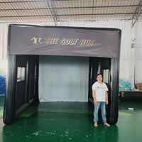 Cage d'entraînement de golf portable, simulateur de golf gonflable, projecteur, tente de tir avec écran