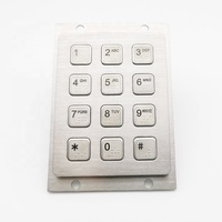 Teclado de Contraseña Integrado de Acero Inoxidable con Matriz de 12 Teclas, Resistente al Agua, Anti-vandalismo, Duradero, con Braille, IP65, para Personas Ciegas
