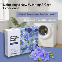Feuilles de lessive parfumées au linge frais, 30 pièces, efficaces pour éliminer les taches, non irritantes