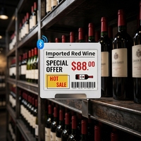 Label Rak Elektronik BLE 4.2 Inci, Label Harga E-Ink Nirkabel, Layar ESL untuk Supermarket Ritel