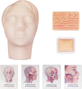 Tiêm đào tạo mannequin khuôn mặt Mô hình đầu mô hình thiết lập cho micro-nhựa giảng dạy thực hành đào tạo cho sinh viên y khoa - Product Image 5