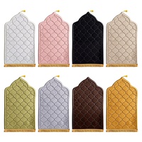 Tapis de prière musulman en flanelle portable en gros, tapis de prière islamique turc 65cm x 110cm, tapis de prière personnalisés avec logo
