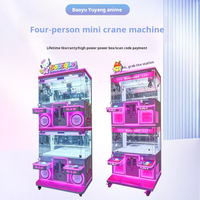 Machine de grue d'arcade commerciale à monnayeur, design thème panda, accepteur de billets, personnalisable, garantie 1 an