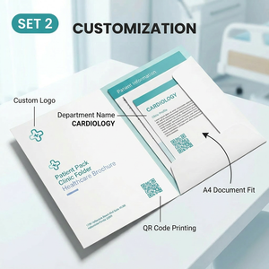 Carpeta de Presentación A4 para Negocios de Salud, Portafolios con Ranura para Logotipo, Portadocumentos Clínicos Profesionales - Product Image 2