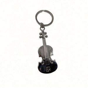 Venta Directa de Fábrica, Llavero de Metal 3D Personalizado con Forma de Violín - Product Image 1
