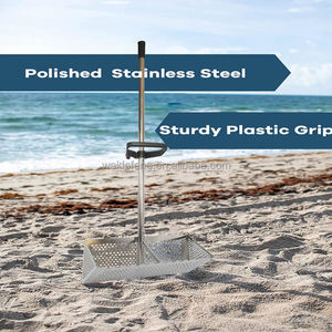 En gros, bêches à sable en acier inoxydable et aluminium, avec poignée, pour la <span class=keywords><strong>plage</strong></span>, le filtre à sable, la pêche aux vers et la récupération des coquillages - Product Image 5