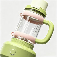 Mixeur personnel tout-en-un compatible porte-gobelets, gobelet de 26 oz avec paille intégrée et bec verseur, compatible lave-vaisselle pour les voyages et la maison