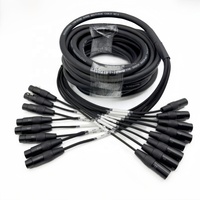 Câble serpent multimédia professionnel 8 canaux, 8 paires mâle-femelle, 3 broches XLR, câble d'extension audio équilibré, câble audio vidéo