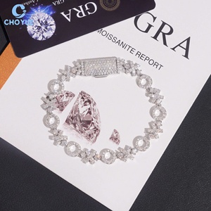 Pulsera de eslabones cubanos de moissanita en oferta, chapada en rodio, plata maciza 925, pulsera de 8 mm, joyería Hiphop Iced Out - Product Image 3