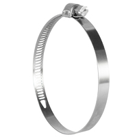 Collier de serrage réglable en acier inoxydable galvanisé perforé de 8 mm de largeur, style américain, pour tuyau automobile