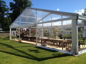 Ngoài Trời Rõ Ràng PVC Vải Trong Suốt Marquee Lều Đám Cưới Với Cực Nhôm Mạnh Mẽ Và Cơ Sở 500 Người 1000 Người - Product Image 3