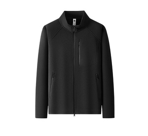 Individuelles Logo Vorderer Stehkragen Lässige Arbeitsjacke Winddicht Wasserdicht <span class=keywords><strong>Softshell</strong></span> Winter Fleece Wendbare Atmungsaktive Herrenjacke - Product Image 1