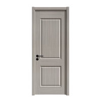 Portes intérieures en bois de teck massif avec plaque en cristal de carbone de couleur cerise, design contemporain avec serrure intelligente
