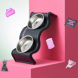 Stainless Pet <strong>Bowl</strong> Dog Cat Feeding Double <strong>Bowl</strong> Prevent Spills Silicone and Stainless Dowl <strong>Bowl</strong> - Product Image 4