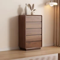 Ensemble de meubles de rangement modulaires en noyer classique, armoire latérale de présentation, buffet, armoires de salon avec tiroir