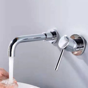 <span class=keywords><strong>Robinet</strong></span> de lavabo <span class=keywords><strong>mural</strong></span> Antique en cuivre, mitigeur de la salle de bains à deux trous <span class=keywords><strong>mural</strong></span> eau chaude et froide - Product Image 4