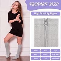 Chaussettes de compression graduée à fermeture éclair, hauteur genou, 20-30 mmHg, respirantes, pour le soutien de la circulation, chaussettes de compression athlétiques pour enfants