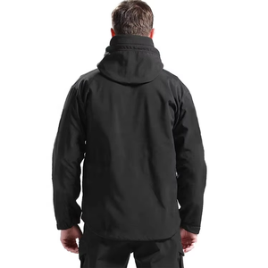 Hot Bán Biểu Tượng Tùy Chỉnh Polyester Softshell Vải Đầy Đủ Dây Kéo Trống Phản Quang An Toàn Quần Áo Không Thấm Nước Áo Gió Áo Khoác - Product Image 3