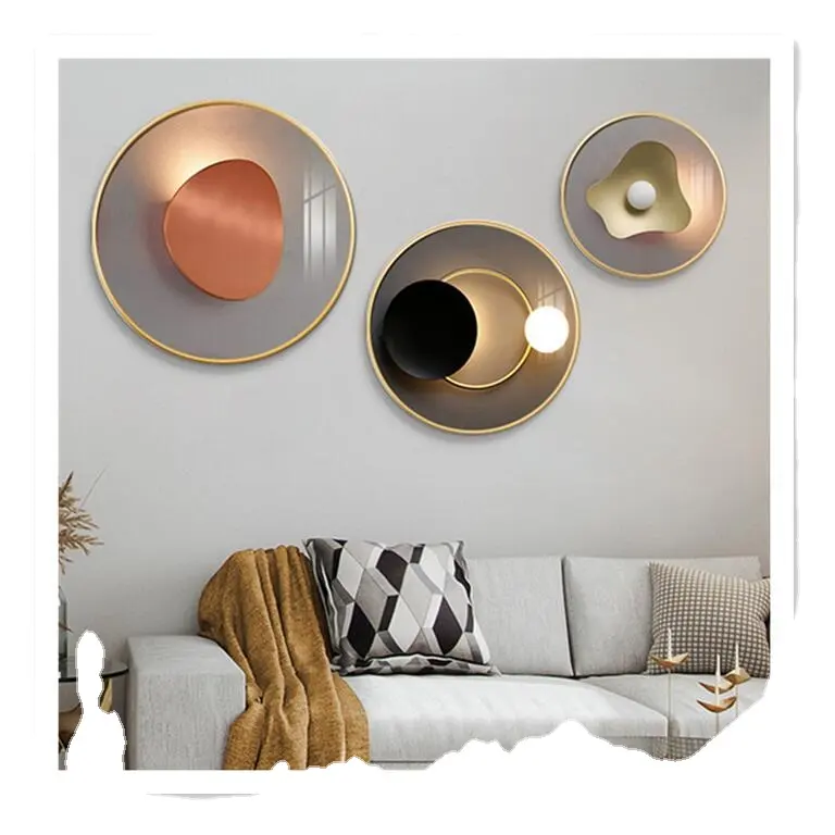 ArtUnion Nordic popular custom canvas printing abstract circle wall art picture for living room, hotel or restaurant