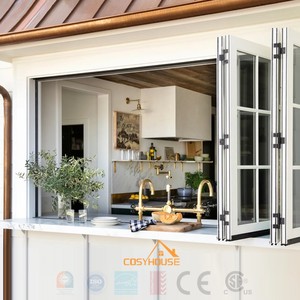CE AS2047 NFRC Thermal Break Aluminum Folding Windows for Kitchen Balcony & Patio-Modern Bifold System for Residential Use - Product Image 1