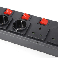 Unité de distribution d'alimentation PDU métallique 2U personnalisée avec 8 prises 125A, interrupteur individuel, usage industriel