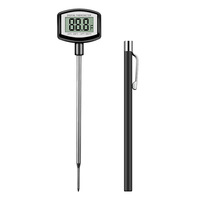 Thermomètre numérique professionnel à lecture instantanée avec sonde en acier inoxydable pour cuisine, barbecue, grillades, bonbons, café, usage domestique