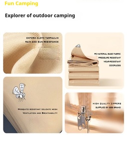 <span class=keywords><strong>Tenda</strong></span> gonfiabile <span class=keywords><strong>da</strong></span> <span class=keywords><strong>campeggio</strong></span> all'aperto di lusso pieno antivento sole/pioggia impermeabile Oxford quattro stagioni <span class=keywords><strong>attrezzatura</strong></span> <span class=keywords><strong>da</strong></span> campo durante la notte - Product Image 4