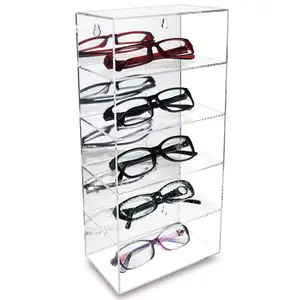 Suporte de parede para óculos, caixa de acrílico para exibição de óculos