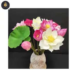 Kunststoff-Blumentzüge künstliche Blumen im Freien einzelne Blume und Lotusblatt