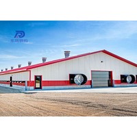 Conception architecturale de structure en acier pour la construction d'un poulailler pour 1000 poulets