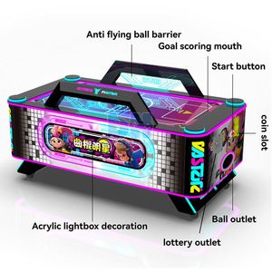 Machine de jeu d'air hockey électrique Baihui pour deux joueurs, en acrylique, à monnayeur, pour intérieur, matériel de jeu vidéo d'animation - Product Image 3