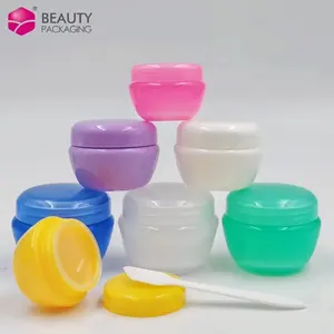 Ensemble portable emballage bouteille de soins de la peau pots de crème pour le visage 5g 10g 20g 30g coloré mignon champignon pot de crème pour les yeux