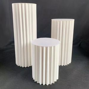 F3 haute qualité nouveaux accessoires de mariage plié cylindrique Dessert Table papier colonne romaine <span class=keywords><strong>route</strong></span> plomb ornements fête d'anniversaire mise <span class=keywords><strong>en</strong></span> page - Product Image 3