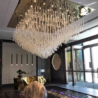 Lampes suspendues LED modernes de luxe de qualité supérieure lustres couleurs personnalisées luminaires de plafond en verre cristal lampes luminaires