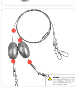 Eslabones de alambre <span class=keywords><strong>para</strong></span> aparejos Carolina <span class=keywords><strong>para</strong></span> pesca de fondo en agua salada con plomos tipo huevo <span class=keywords><strong>para</strong></span> <span class=keywords><strong>pescar</strong></span> solilla, tambor, pargo, halibut y snapper. - Product Image 3