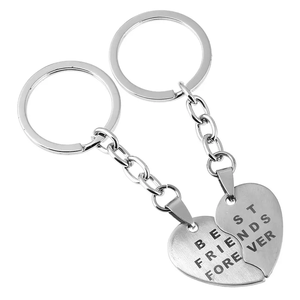 Новая Мода из нержавеющей стали в форме сердца брелок лучший друг навсегда лазерная резка Ювелирные изделия Подарки для Дружбы кольца - Product Image 1