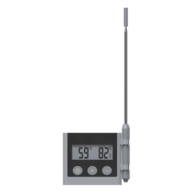 Digital Meat Thermometer with LCD Display IP43 Rating 200mm Probe Plastic Material OEM/ODM Customization