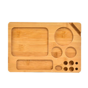 ถาดไม้ไผ่แบบกลิ้งอเนกประสงค์ที่ใส่เครื่องบดสมุนไพรถาดสูบบุหรี่ - Product Image 4