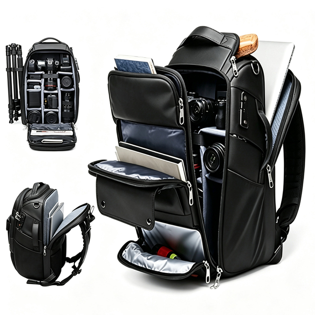 Multi-functional Anti-Theft Camera Backpack Bag Professional for DSLR SLR Mirrorless Camera Gear Waterproof for Sony Canon Nikon