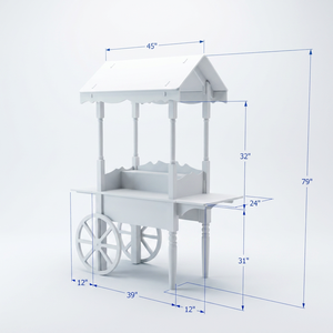 Carrito Moderno y Sencillo <span class=keywords><strong>de</strong></span> MDF Blanco <span class=keywords><strong>de</strong></span> Alta Calidad <span class=keywords><strong>para</strong></span> Dulces y Postres con Diseño Floral <span class=keywords><strong>para</strong></span> Decoración <span class=keywords><strong>de</strong></span> Pasteles <span class=keywords><strong>de</strong></span> Boda - Product Image 4