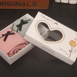 Scatola di imballaggio di biancheria intima per bambini di lusso personalizzata scatola di cartone pieghevole abiti da donna abbigliamento scatole di imballaggio con finestra