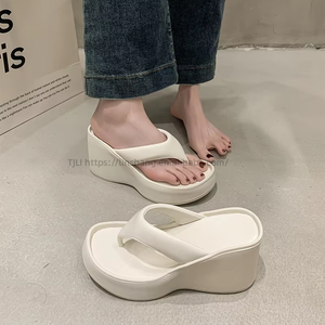 <b>Flip</b> <b>Flop</b> Summer High Quality Thick Sole Thong Spring Shoes Women's Wedge Platform Sandals - Product Image 3
