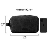 Sac de toilette multifonction en toile personnalisé avec logo pour hommes et femmes, trousse de toilette, trousse de rasage, organiseur de maquillage