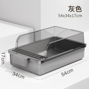 Offene One-Shovel Net Übergroße Smart <span class=keywords><strong>Cat</strong></span> Katzen toilette mit 20L PP Kunststoff Innenraum <span class=keywords><strong>Easy</strong></span> <span class=keywords><strong>Clean</strong></span> Deodorant Pet Supplies Zubehör - Product Image 3