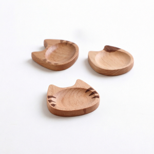 Assiette en bois écologique personnalisable en forme de chat mignon pour collations et cadeaux - Vente en gros - Product Image 1