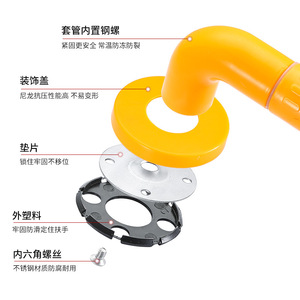 Barres de sécurité pour salle de bain, capacité de charge de 400 kg, nylon antidérapant, design moderne et simple pour personnes handicapées et personnes âgées - Product Image 2