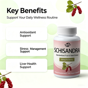 Capsules de Schisandra Chinensis 500mg, Extrait Standardisé de Fruit et de Graines, Complément Alimentaire Végétalien, Marque Privée OEM ODM - Product Image 3
