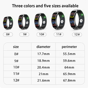 Anillo Inteligente R12 con Pantalla a Color, Monitor <span class=keywords><strong>de</strong></span> Frecuencia Cardíaca, Oxígeno en Sangre, Sueño y Salud, Anillo Inteligente <span class=keywords><strong>de</strong></span> Acero Inoxidable con Pantalla - Product Image 4