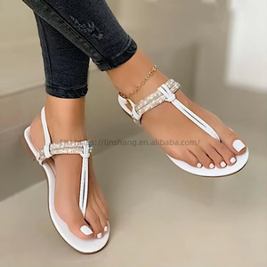 Factory Wholesale Summer New Flat Toe Sandals Women 3 Colors Size 35-43 Women Flat Sandals - Product Image 3